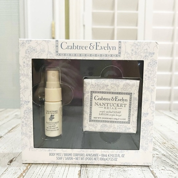 Crabtree & Evelyn Nantucket Briar Body Mist 10mL and Soap 3.5oz Boxed Set NEW - Picture 7 of 7
